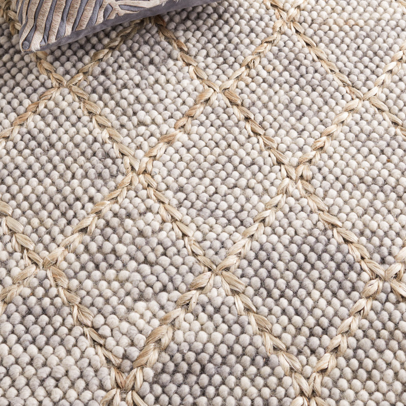 Foundry Select Natura Handmade Wool Light Gray/Natural Rug & Reviews